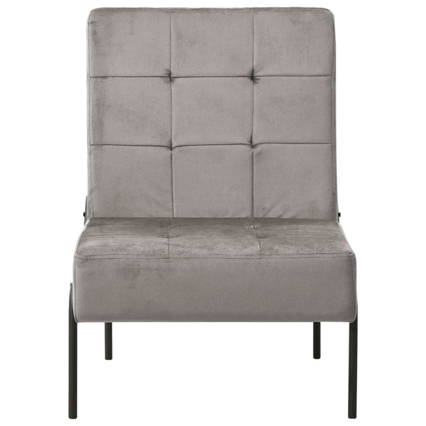 vidaXL Relax Armchair 65x79x87 cm Light Grey Velvet