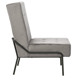 vidaXL Relax Armchair 65x79x87 cm Light Grey Velvet