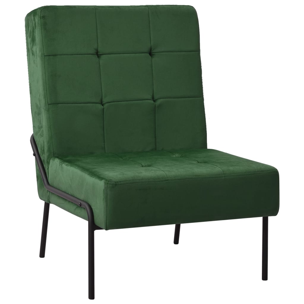 vidaXL Relax Chair 65x79x87 cm Dark Green Velvet