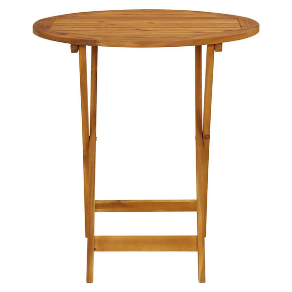 vidaXL Folding Garden Table 70 cm Solid Acacia Wood