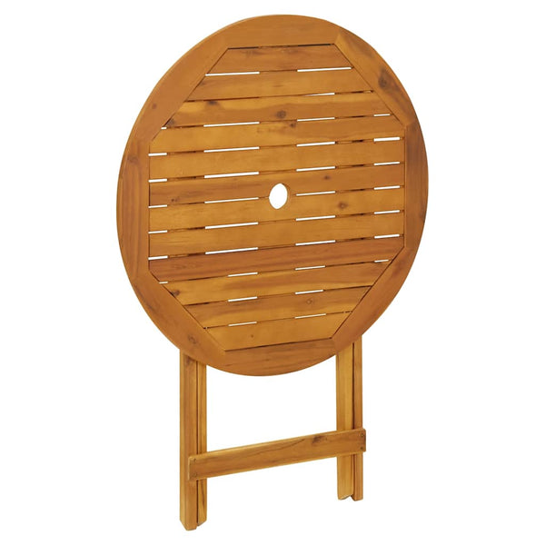 vidaXL Folding Garden Table 70 cm Solid Acacia Wood
