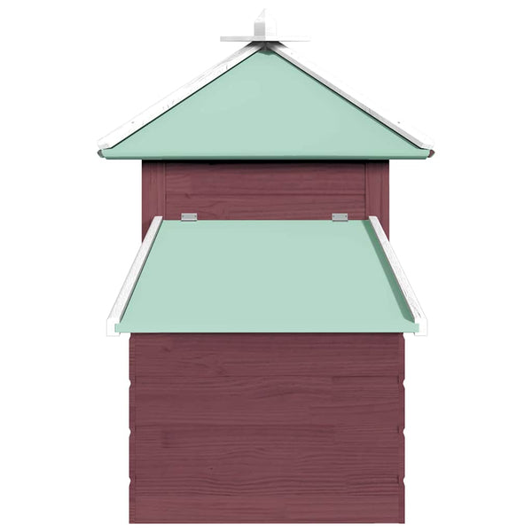 vidaXL Chicken Coop with Nest Box Mocha 190x72x102 cm Solid Fir Wood