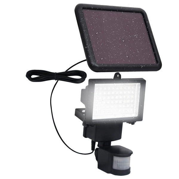 vidaXL Solar LED Garden Spotlight with Motion Sensor Black