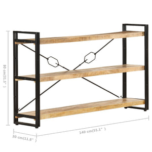 Massivholz Bücherregal Mango 140 cm