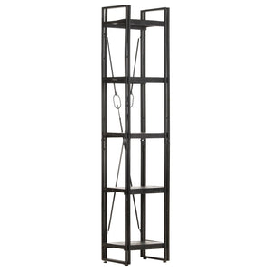 Schwarzes Bücherregal Mango Massivholz 180cm