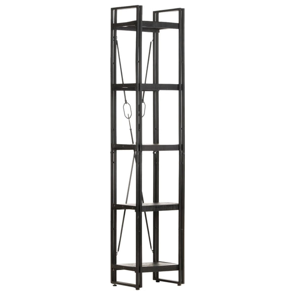 Schwarzes Bücherregal Mango Massivholz 180cm