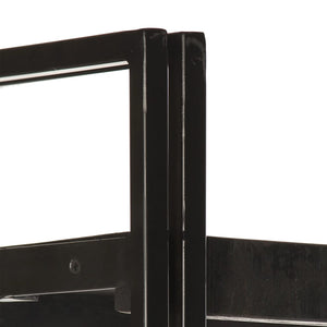 Schwarzes Bücherregal Mango Massivholz 180cm