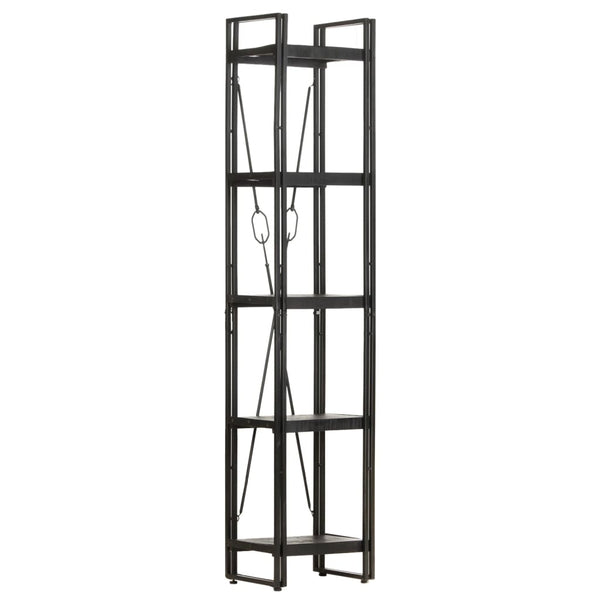 Schwarzes Bücherregal Mango Massivholz 180cm