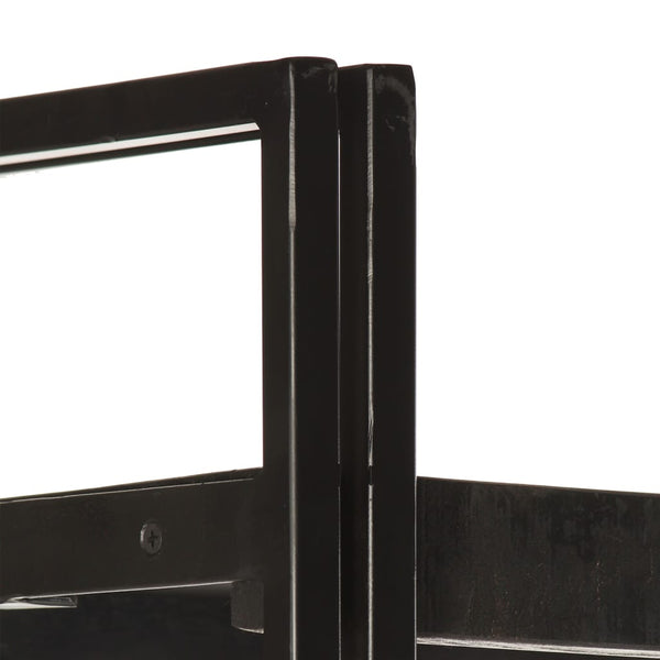 Schwarzes Bücherregal Mango Massivholz 60cm