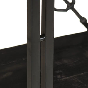 Schwarzes Bücherregal Mango Massivholz 60cm