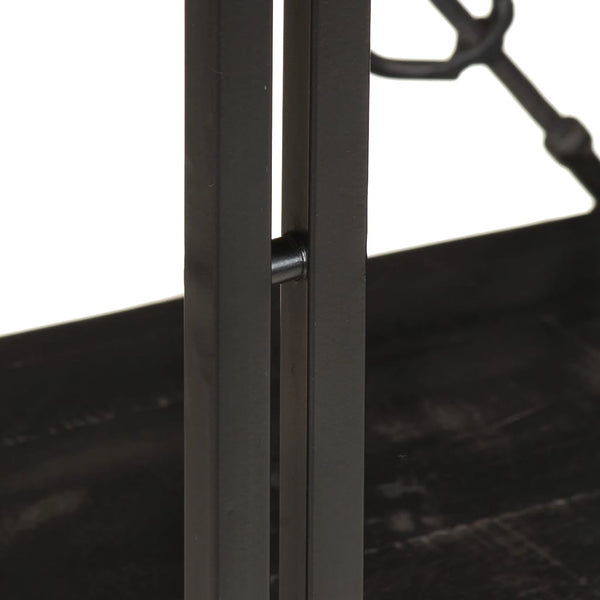 Schwarzes Bücherregal Mango Massivholz 60cm
