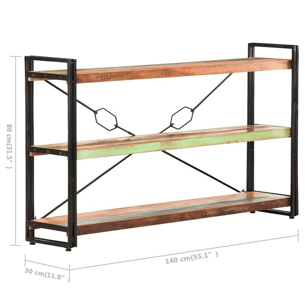 Massivholz Bücherregal Altholz 140x80cm