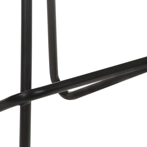 vidaXL Bar Stools 2 pcs Black Genuine Leather