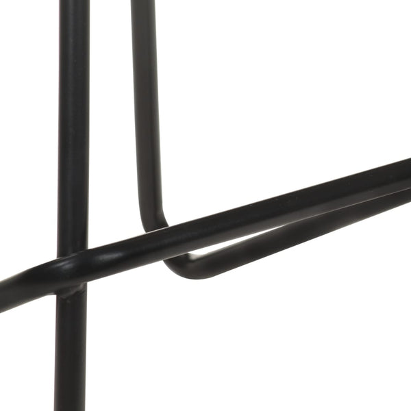 vidaXL Bar Stools 2 pcs Black Genuine Leather