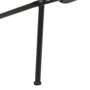 vidaXL Bar Stools 2 pcs Black Genuine Leather