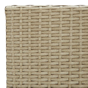 vidaXL 5-piece Outdoor Dining Set Poly Rattan and Glass Beige
