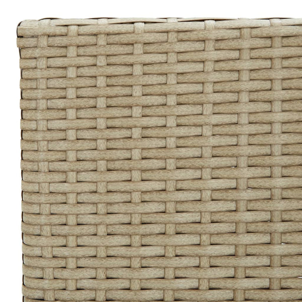 vidaXL 5-piece Outdoor Dining Set Poly Rattan and Glass Beige