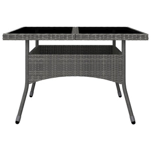 vidaXL 9-piece Garden Dining Set Poly Rattan and Acacia Wood Grey