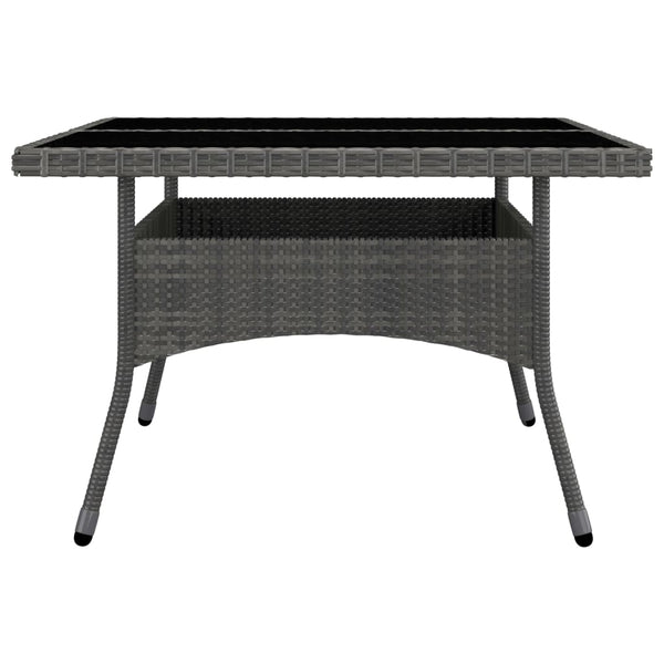vidaXL 9-piece Garden Dining Set Poly Rattan and Acacia Wood Grey