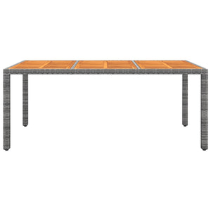 vidaXL 9-piece Garden Dining Set Poly Rattan Grey