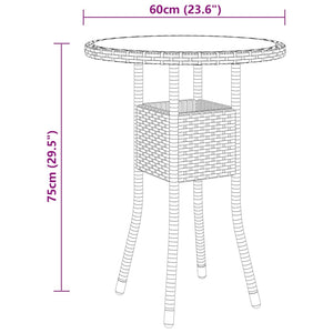 vidaXL 3-Piece Garden Dining Set Poly Rattan Grey