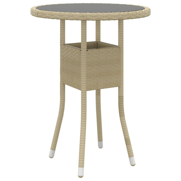 vidaXL 3-Piece Garden Dining Set Poly Rattan Beige