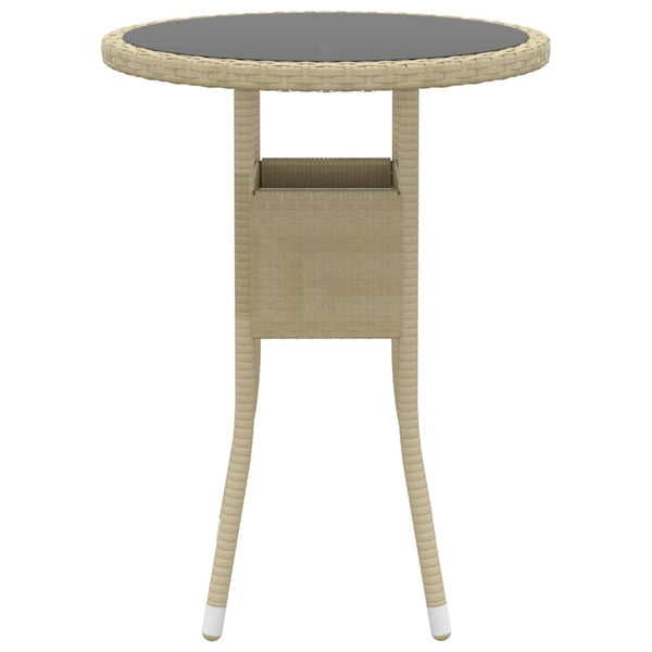 vidaXL 3-Piece Garden Dining Set Poly Rattan Beige