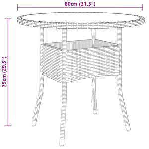 vidaXL 5-piece Garden Dining Set Poly Rattan Brown