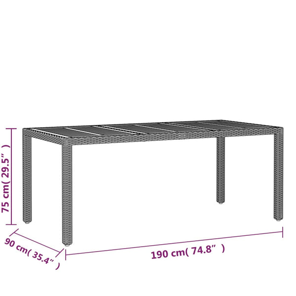 vidaXL 9-piece Garden Dining Set Poly Rattan Black