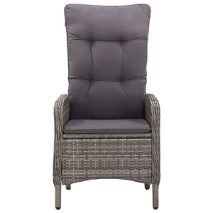 vidaXL 3-Piece Poly Rattan Garden Bistro Set Grey
