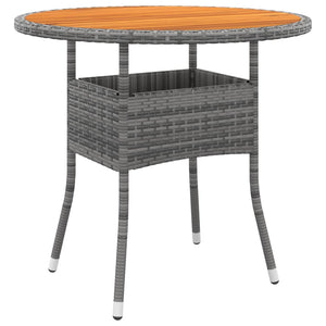 vidaXL 3-Piece Poly Rattan Garden Bistro Set Grey
