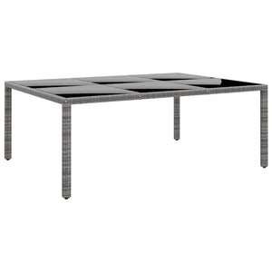 vidaXL 11-pc. Garden Dining Set Poly Rattan Grey