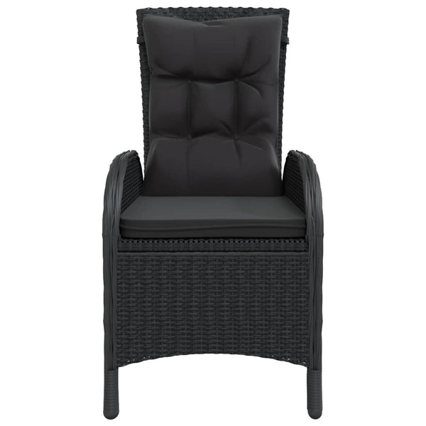 vidaXL 11-piece Outdoor Dining Set Poly Rattan Black