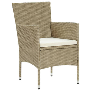 vidaXL 11-Piece Garden Dining Set Poly Rattan Beige