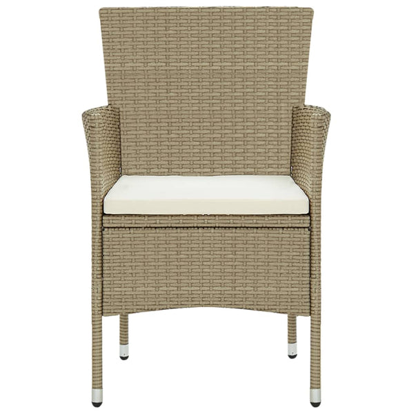 vidaXL 11-Piece Garden Dining Set Poly Rattan Beige