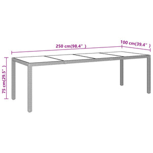 vidaXL 11-Piece Garden Dining Set Poly Rattan Beige