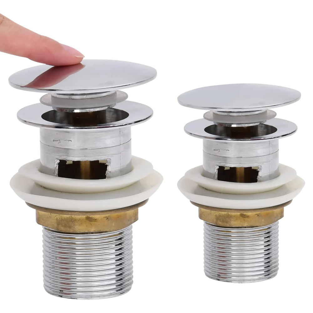 vidaXL Drain with Overflow Chrome 6.4x6.4x9.1 cm