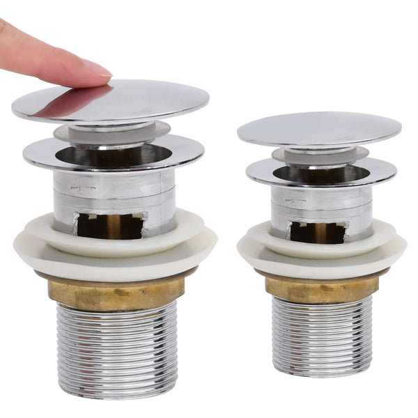 vidaXL Drain with Overflow Chrome 6.4x6.4x9.1 cm