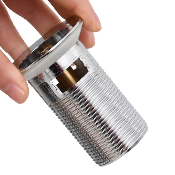 vidaXL Drain with Overflow Chrome 6.4x6.4x9.1 cm