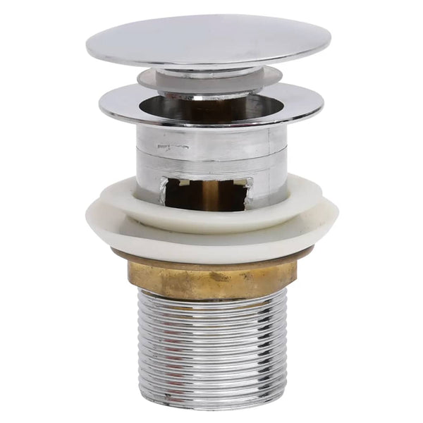 vidaXL Drain with Overflow Chrome 6.4x6.4x9.1 cm