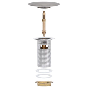 vidaXL Drain with Overflow Chrome 6.4x6.4x9.1 cm