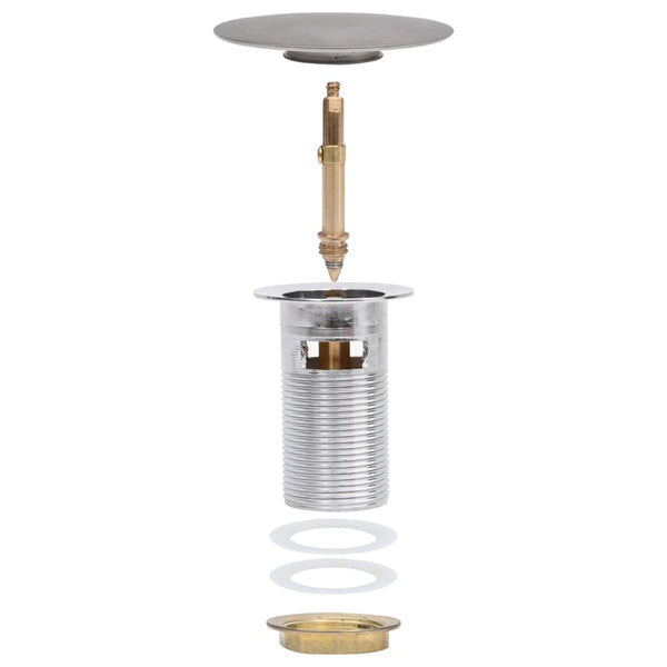 vidaXL Drain with Overflow Chrome 6.4x6.4x9.1 cm
