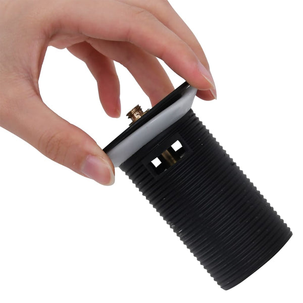 vidaXL Drain Waste Kit with Overflow Black 6.4x6.4x9.1 cm