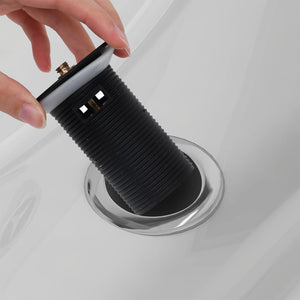 vidaXL Drain Waste Kit with Overflow Black 6.4x6.4x9.1 cm