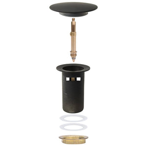 vidaXL Drain Waste Kit with Overflow Black 6.4x6.4x9.1 cm