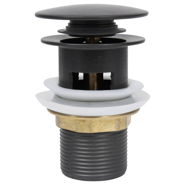 vidaXL Drain Set with Overflow Grey 6.4x6.4x9.1 cm
