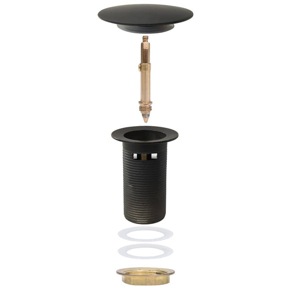 vidaXL Drain Set with Overflow Grey 6.4x6.4x9.1 cm