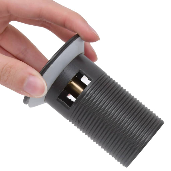 vidaXL Drain Set with Overflow Grey 6.4x6.4x9.1 cm