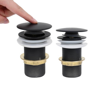 vidaXL Waste Kit without Overflow Black 6.4x6.4x9.1 cm