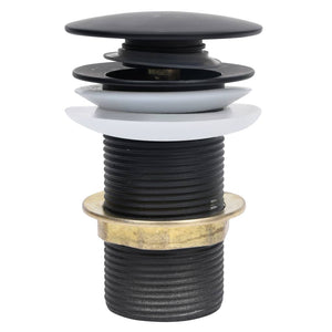 vidaXL Waste Kit without Overflow Black 6.4x6.4x9.1 cm